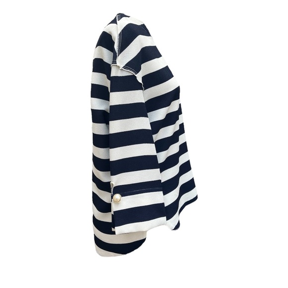 Zara Nautical Navy Striped Top | Small - Picture 7 of 14